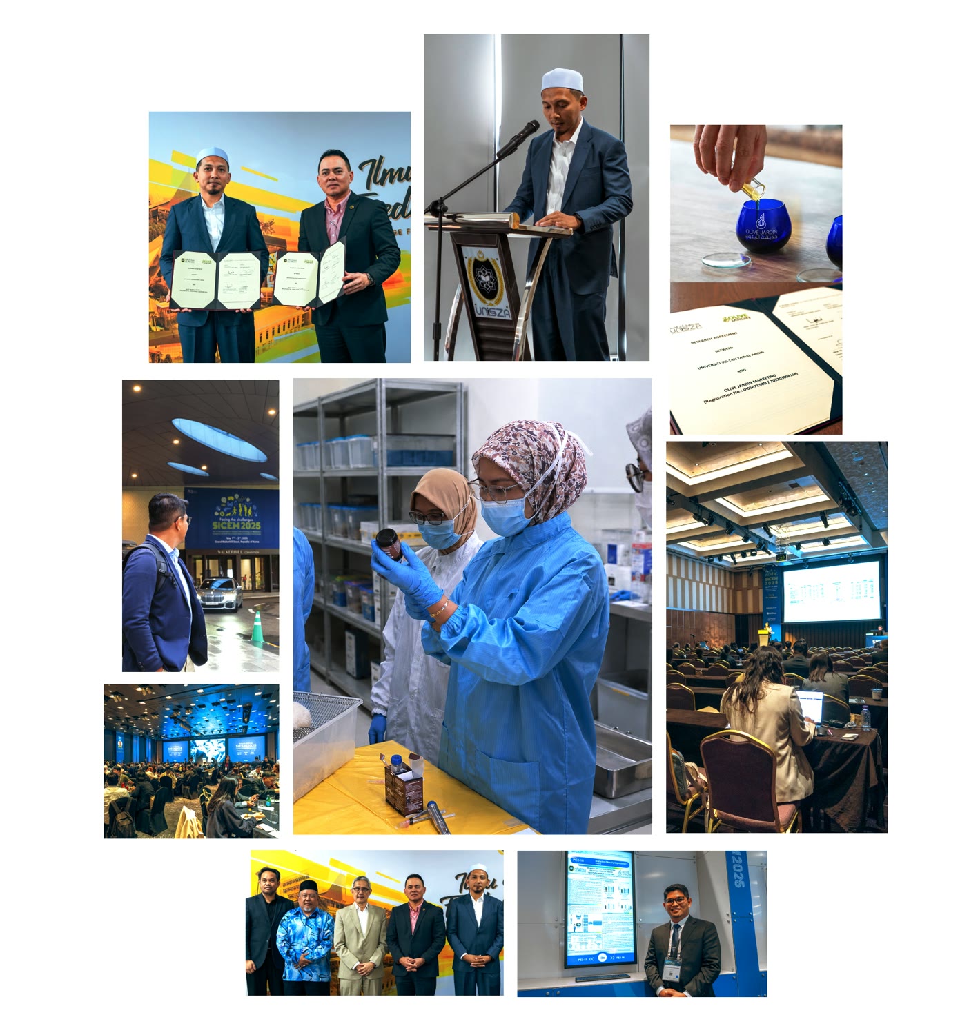 Research and continuous learning — UniSZA collaboration, conferences, lab work